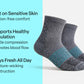 Compression Ankle Socks 20-30 mmHg - Gray/Teal Stripe
