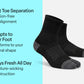 Bunion Relief, Padded Ankle Socks - Black