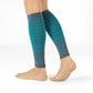 Compression Calf Sleeves Standard 15-20 mmHg - Gray/Teal Stripe