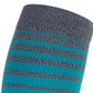 Compression Calf Sleeves Standard 20-30 mmHg - Gray/Teal Stripe