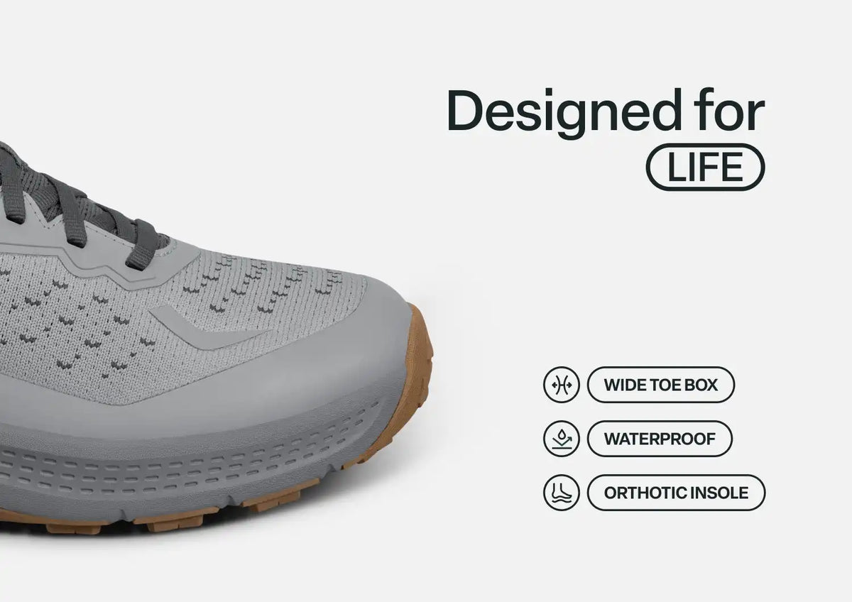Explorer Trail Low Hands-Free Waterproof - Light Gray/Terracotta