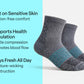 Compression Ankle Socks 15-20 mmHg - Gray/Teal Stripe