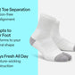 Bunion Relief, Padded Ankle Socks - White